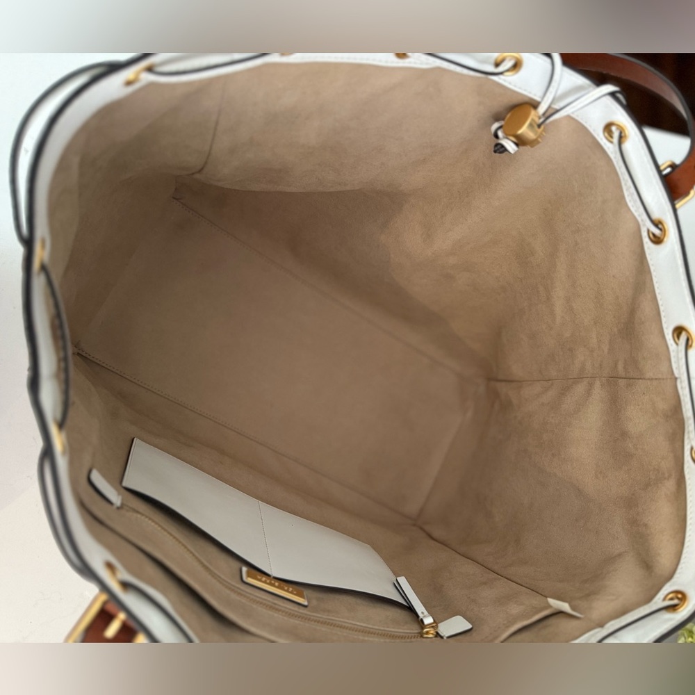 Tory Burch T Monogram Jacquard Embroidered Tote ~ EUC w/Dust Bag Included - Picture 7 of 14